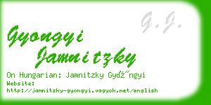 gyongyi jamnitzky business card